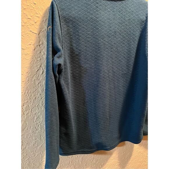 ZYIA Active Wicked Teal Fleece Snap Button Pullover Top Size Large - Picture 13 of 14